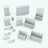 Classic Style Revit Furniture Nursery Set in different sizes and configurations to showcase its parametric flexibility. Each one of the 3 Revit families included (crib, changing station and chest with drawers) comes packed with parameters to make sure it seamlessly blends with your project. Don't wait any longer and add this Revit set to your personal assets today.
