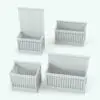 Revit crib in different sizes and configurations. This crib allows you to change the dimensions and the back height (as well as the materials), so you can make it fit to your projects. Don't wait any longer and get this crib, changing station and chest of drawers, which are part of the Classic Style Revit Furniture Nursery Set today.