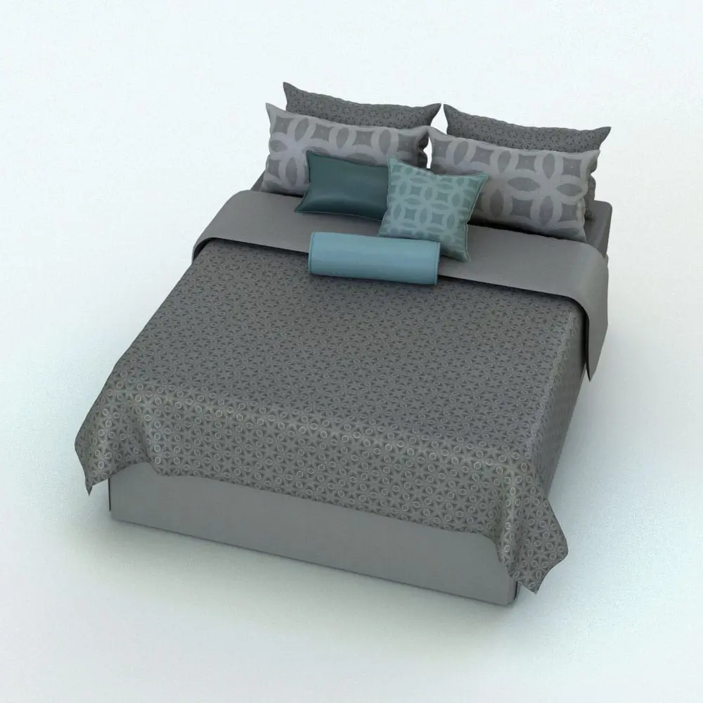 Revit Family / 3D Model - Complete Modern Revit Bed Family Rendered in Revit Complete Modern Revit Bed Family in 3D and rendered in gray colors with teal accents. This fully parametric and realistic Revit bed family mixes objects created in Revit with objects created in other programs (hybrid technology) to give your renders a photorealistic look. Ideal for any interior design style, this Complete Modern Revit Bed Family will blend seamlessly with your aesthetics to make your spaces look finishes.