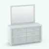Revit dresser family in 3D and rendered in black and white (ambient occlusion style) to show the details better. This Revit family is ideal for bedrooms, hotels apartments and more, and it will make your 3D renderings stand out in just a few clicks. Don't let this opportunity pass and get this Revit dresser family today (as part of the set)