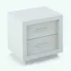 Night stand Revit family in 3D and rendered without any materials (ambient occlusion style). Ideal for residential or hospitality bedrooms, this fully parametric night stand Revit family will make your spaces stand out.