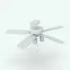 Down-Facing Lights Ceiling Fan Revit Family in a different 3D view to show all the parts from different angles. This Revit family is fully parametric, easy to use and ready to render. Just load it into your project, select the materials (or use the default ones) and hit the render button for instant results. Don't wait any longer and add this Down-Facing Lights Ceiling Fan Revit Family to your cart today.