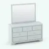 Revit dresser family in 3D and rendered in black and white (ambient occlusion style) to show the shapes better. This Revit family is fully parametric, easy to use and ready to render. Just load it into your project, select the materials (or use the provided ones) and hit the render button for instant results. Ideal for modern and contemporary interior design projects, this Revit dresser family will make your renders stand out.