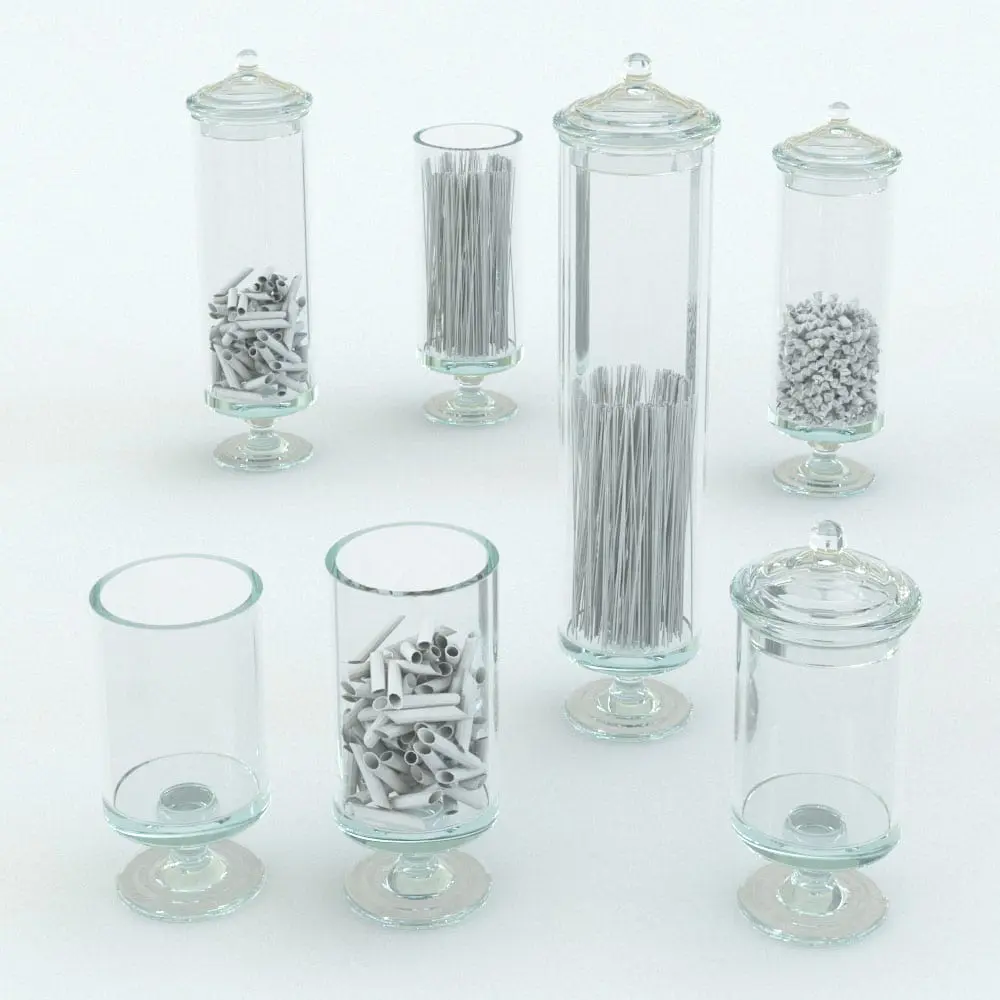 Revit Family / 3D Model - Glass Pasta Containers Revit Decor Family Variations Glass Pasta Containers Revit Decor Family shown in different heights and configurations to showcase its parametric versatility. Whether you need short or tall containers, empty or filled containers or containers with or without lids, this Revit family has all the required parameters to do all this. Don't wait any longer and add this Glass Pasta Containers Revit Decor Family to your cart today.