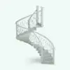 Revit Family / 3D Model - Ironwork and Wood Revit Railing on Stair 2