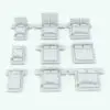 Low Wide Base Bed Revit Family shown in different sizes and configurations to showcase its parametric versatility. This Revit family allows you to change the size of the bed (king, queen or full) as well as the headboard height and the visibility of the included night stands and throw, so you can create multiple arrangements and looks depending on your project requirements. Ideal for residential, commercial or hospitality designs, this Low Wide Base Bed Revit Family will transform your spaces in just a few clicks.