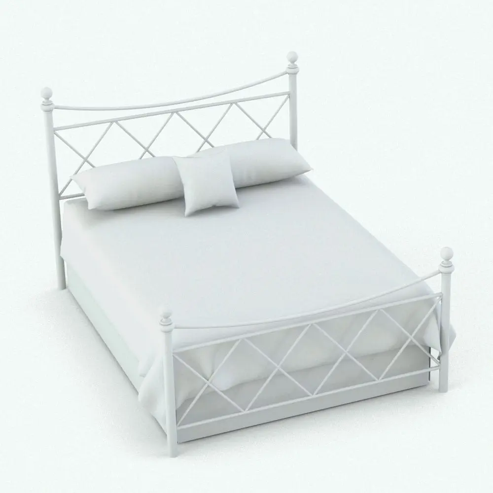 Revit Family / 3D Model - Bed in the Metal Crosses Bedroom Revit Furniture Set Revit bed family in 3D and rendered without any materials to show the details better. This Revit bed family comes in the three standard sizes: king, queen and full, so you can use it in any type of bedroom. Additionally it comes packed with parameters so you can further customize it. Don't let this opportunity go by and add this Revit furniture set to your cart now