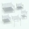 Revit night stand family shown in different sizes and configurations to highlight its parametric flexibility. This Revit family can also be used as a side table, a coffee table or a multipurpose table. Don't wait any longer and add this night stand, which is part of the Metal Crosses Bedroom Revit Furniture Set to your personal assets now.