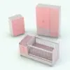 Modern Crib Revit Furniture Set in 3D and rendered with light pastel colored materials. Ideal for modern or contemporary interior design projects, this Revit furniture set will make your projects stand out in just a few clicks. Don't let this opportunity slip and add this Modern Crib Revit Furniture Set to your personal assets now.