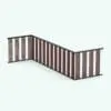 Modern Revit Railing Family in 3D and rendered in a brownish metallic finish. Ideal for contemporary and modern interior design projects, this realistic-looking Revit railing will make your spaces look finished and livable. Get it today and see for yourself.