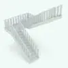 Revit Family / 3D Model - Modern Railing on Stair 1. Whether you use it in balconies, ramps or any type of Revit stairs, this fully parametric Revit railing family will adapt seamlessly to your projects.