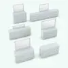 Revit dresser family shown in different sizes and configurations to showcase its parametric flexibility. Whether you need to change the overall dimensions of the dresser of the dimensions of the mirror, this Revit family comes with all the necessary parameters to do so.