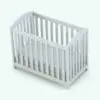 Revit crib family in 3D and rendered in ambient occlusion style. This crib, as well as the changing station, is fully parametric, easy to use and render-ready. Just insert it into your project, select the size and materials and hit the render button for instant results. Get these two families, which are part of the Rectangular Crib Revit Furniture Set today and see for yourself how they will transform your renders in no time.