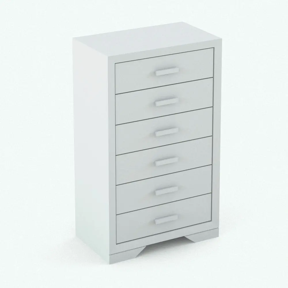 Revit Family / 3D Model - Chest With Drawers in the Rectangular Handles Bedroom Revit Furniture Set Revit chest of drawers in 3D and rendered without any materials. Ideal for residential, commercial and hospitality settings, this fully realistic Revit chest of drawers will make your renders stand out.