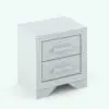 Revit night stand family in 3D and rendered in black and white. This night stand is part of the Revit furniture set that also includes a bed, a dresser and a chest of drawers, so you can complete your bedroom design in just a few clicks. Get this Revit night stand today and be part of the Blackbee3D family.