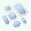 Roman Swimming Pool Revit Family shown in different sizes and configurations to showcase its parametric versatility. This Revit family will allow you to change the overall dimensions, the width of the frame, the visibility of the additional elements, the materials and much more. Don't wait any longer and add this Roman Swimming Pool Revit Family to your cart today.