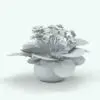 African Violet Revit Plant Family in 3D and rendered in black and white colors. This plant is fully parametric and it will allow you to change its size, materials and visibilities (plant and pot), so you can mix and match plants/pots with other Revit plants from our website.