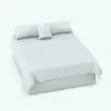 Minimalistic Simple Revit Bed Family in 3D and rendered in black and white (ambient occlusion style) to show the shapes better. This Revit family is fully parametric, easy to use and ready to render. Just load it into your project, select the textures (or use the provided ones) and hit the render button for instant results. Don't wait any longer and add this Minimalistic Simple Revit Bed Family to your cart today.