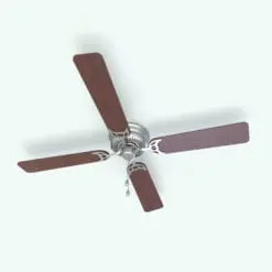 Simple Ceiling Fan Revit Family in 3D and rendered with cherry wood blades and silver housing and chain details. Ideal for living rooms, bedrooms, outdoor settings, hotel designs and more, this fully parametric and easy to use ceiling fan Revit family will make your spaces look finished and complete. Get it today and see for yourself.