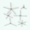 Simple Ceiling Fan Revit Family in different sizes and configurations to showcase its parametric flexibility. Ideal for traditional to modern interior design projects, this ceiling fan Revit family will make your spaces stand out. Plus, it is part of our Revit FREE families, so get it today at no cost! (no credit card required).
