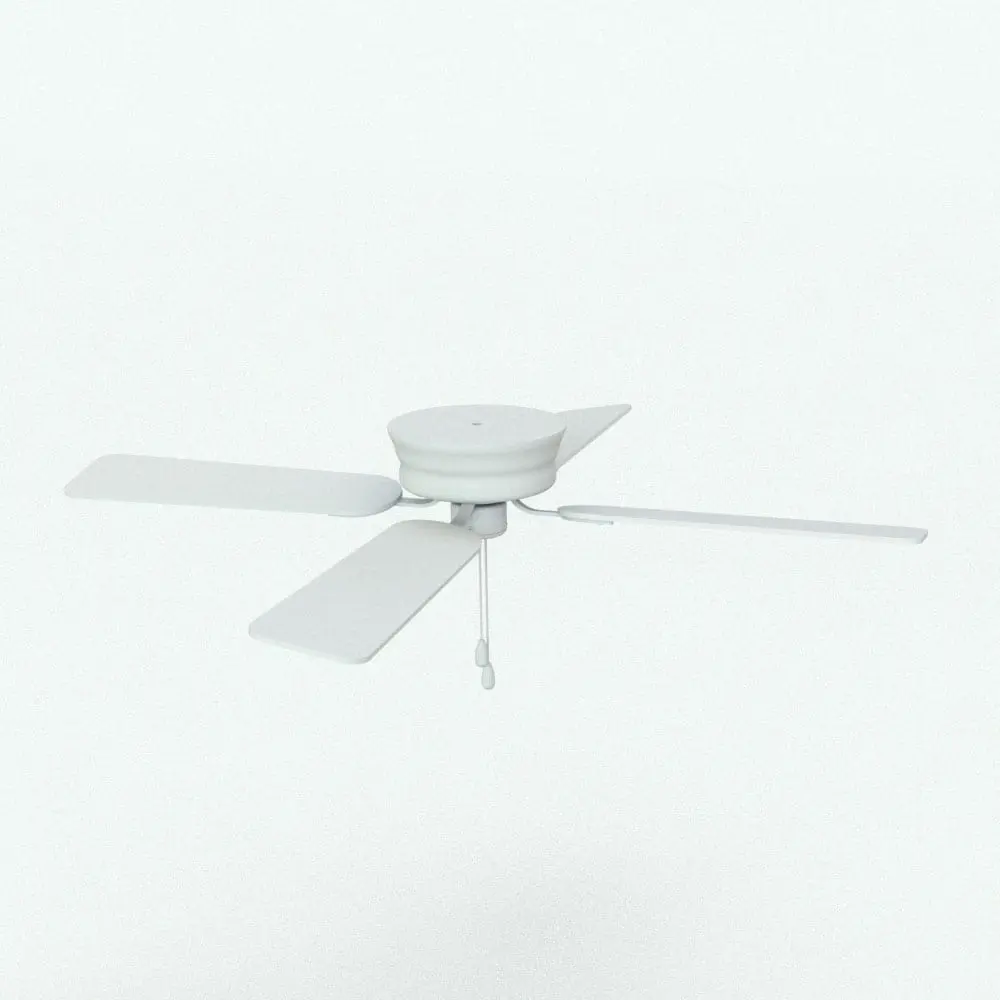 Revit Family / 3D Model - Simple Ceiling Fan Revit Family Perspective 2 Simple Ceiling Fan Revit Family in a different 3D view so you can see all the parts from different angles. Ideal for living rooms, bedrooms, outdoor spaces, hospitality settings and more, this fully parametric and FREE Revit family will make your spaces look alive! Get this Simple Ceiling Fan Revit Family today and see for yourself.