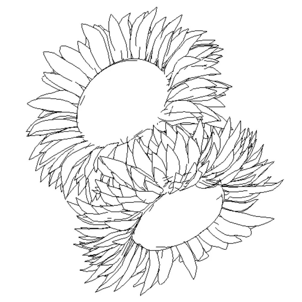 Revit Family / 3D Model - Sunflowers - Revit and AutoCAD Top View Revit Family / 3D Model - Sunflowers - Revit and AutoCAD Top View