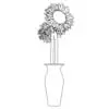 Revit Family / 3D Model - Sunflowers - Revit and AutoCAD Front View
