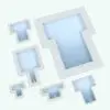 T-Shape Swimming Pool Revit Family shown in different sizes and configurations to showcase its parametric versatility. This Revit family allows you to configure the overall dimensions, the frame width, the visibility of additional elements and it even comes with a detail trim for added customization. Don't let this opportunity go by and add this swimming pool Revit family to your assets today.