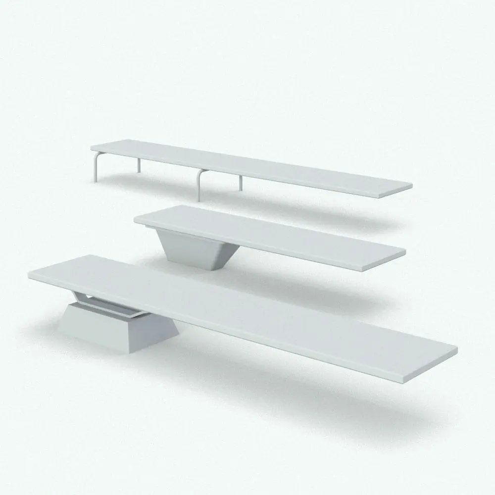 t-Revit Family / 3D Model - T-Shape Swimming Pool Revit Family Diving Boards Revit Family / 3D Model - T-Shape Pool Diving Boards. This T-shape swimming pool Revit family comes with tree different diving boards to choose from for added versatility.
