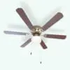 Big Light Traditional Revit Ceiling Fan in 3D and rendered with a cherry wood finish for the blades and gold metallic accents to create contrast. This Revit ceiling fan is fully parametric, easy to use and ready to render. Just load it into your project, select the materials (or use the default ones) and hit the render button for instant results. Ideal for traditional to contemporary interior design projects, this Big Light Traditional Revit Ceiling Fan will transform your spaces in just a few clicks.