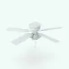 Traditional Stylish Ceiling Fan Revit Family in a different 3D view to show all the parts and details of this Revit family. Fully parametric, easy to use and ready to render, this ceiling fan Revit family will make your spaces stand out in just a few clicks. Get it today and see for yourself.