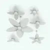 Lighted Tropical Ceiling Fan Revit Family shown in different sizes and configurations to showcase its parametric flexibility. Ideal for adding a touch of warmth to your tropical designs, this realistic-looking Revit ceiling fan will elevate your renders to new heights in just a few clicks.