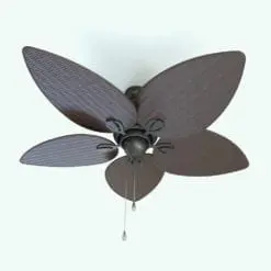 Tropical Ceiling Fan Revit Family in 3D and rendered in a dark coffee woven texture finish. This Revit family is fully parametric, easy to use and ready to render. Just load it into your project, load the provided textures (or use your own) and hit the render button for instant results. Don't let this opportunity go by and add this Tropical Ceiling Fan Revit Family to your assets today.