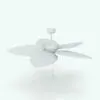 Tropical Ceiling Fan Revit Family in a different 3D view to show all the different parts and components of this Revit ceiling fan. Ideal for indoors out outdoors, this fully parametric and easy to use Revit ceiling fan will transform your spaces and make them look finished. Get it today and see for yourself.