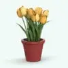 Tulips Revit Flowers Family in 3D rendered in a yellow color with a red pot. Ideal for interior or exterior design projects, this and all our Revit flowers and plants are created with a hybrid technology that allows they to look realistic in any setting. Additionally, all our Revit plants include 3D Max, AutoCAD and FBX version so you can use them in different platforms.