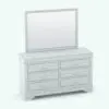 Revit dresser family in 3D and rendered in black and white. This high quality Revit family was carefully built to adapt to any space. not just in terms of size, but also in terms of materials. Through the included parameters in this Revit dresser family, you'll be able to seamlessly blend it into your design language quite quickly.