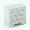 Night stand Revit family in 3D and rendered without any materials. Use it alone or as part of the Vintage Handles Bedroom Revit Furniture Set to bring a touch of warmth and elegance to your projects.