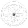 Revit Family / 3D Model - Water Lilies - Revit and AutoCAD Top View