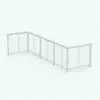 Wood and Cables Revit Railing Family in 3D and rendered in black and white (ambient occlusion style) to show the shapes and details better. Ideal for balconies, stairs, ramps and more this fully parametric and easy to use Revit railing will transform your spaces in just a few clicks.