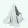 Crib Revit furniture family on its own rendered in 3D in black and white (ambient occlusion style) to showcase the details and shapes better. This elegant Revit furniture piece will certainly make your spaces and 3D renderings stand out in just a few clicks. Get it now and see for yourself.