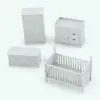 X-Shapes Nursery Revit Furniture Set in 3D and rendered without any materials to showcase the details and shapes better. Ideal for modern, rustic or traditional interior design projects, this Revit furniture set will transform your spaces in no time. Get it today and see for yourself.