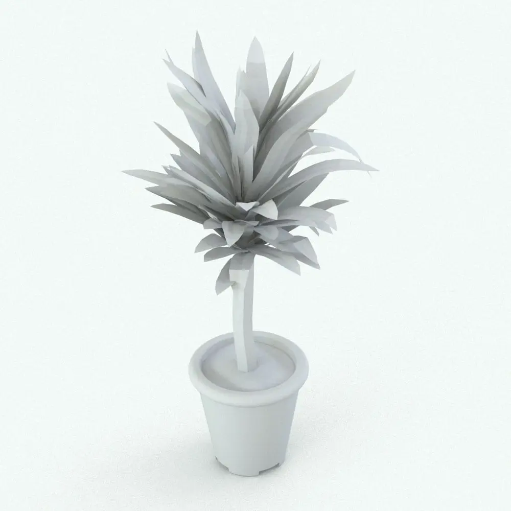 Revit Family / 3D Model - Yucca Revit Plant Family Perspective Yucca Revit Plant Family in 3D and rendered in black and white (ambient occlusion style). Ideal for bringing a touch of life to your renders and projects, our Revit plants and flowers will transform your spaces in just a few clicks.