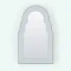 Arch Wall Revit Mirror Family in front view and rendered without any materials (ambient occlusion style) to showcase the details and shapes better. This family is fully parametric, easy to use and ready to render. Just load it into your project, load the provided textures (or use your own to customize it even further) and hit the render button for instant results. Don't wait any longer and get this Arch Wall Revit Mirror Family today.