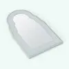 Arch Wall Revit Mirror Family in a different 3D view to see the thickness and shapes of the mirror better. Ideal for residential, commercial and hospitality projects, this fully parametric Revit mirror family will take your renders to the next level. Get it today and see for yourself.