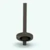 Cylindrical Metallic Revit Fireplace Family in 3D and rendered in a dark chocolate metallic finish. Ideal for industrial style interiors, this realistic-looking Revit fireplace family will transform your spaces in just a few clicks. Plus, this Revit fireplace also includes a chimney and a log grate family for added realism.