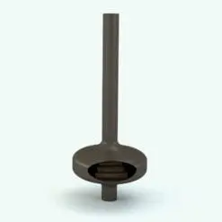 Cylindrical Metallic Revit Fireplace Family in 3D and rendered in a dark chocolate metallic finish. Ideal for industrial style interiors, this realistic-looking Revit fireplace family will transform your spaces in just a few clicks. Plus, this Revit fireplace also includes a chimney and a log grate family for added realism.
