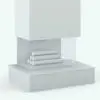 Glass Enclosed Revit Fireplace Family closeup to see the logs better. Ideal for modern and contemporary architectural designs, this Revit fireplace family will bring warmth, coziness and elegance to your projects. Just load it into Revit, select the materials (or use the included ones) and hit the render button. Don't wait any longer and get this Glass Enclosed Revit Fireplace Family today.