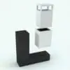 L-Shape Fireplace Revit Family rendered in 3D with black and white finishes to give it a minimalistic look. Ideal for contemporary, minimalistic, Scandinavian and modern interiors, this fully parametric and easy to use Revit fireplace will transform your spaces in just a few clicks.
