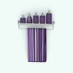 Metal Towel Revit Shelf Family in 3D and rendered in a stainless steel finish and purple towel and accessories. This Revit family is fully parametric, easy to use and ready to render. Plus, the towel in this Revit shelf family was created so that the textures you put on it wrap around like they would in real life!. Don't let this opportunity go by and add this Metal Towel Revit Shelf Family to your cart today.