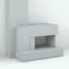Modern Side Exhaust Revit Fireplace Family detail of the firebox. Whether you are looking for a focal point in your projects, or a complement to your project, this Revit fireplace family will serve both purposes. Get it now and see for yourself.